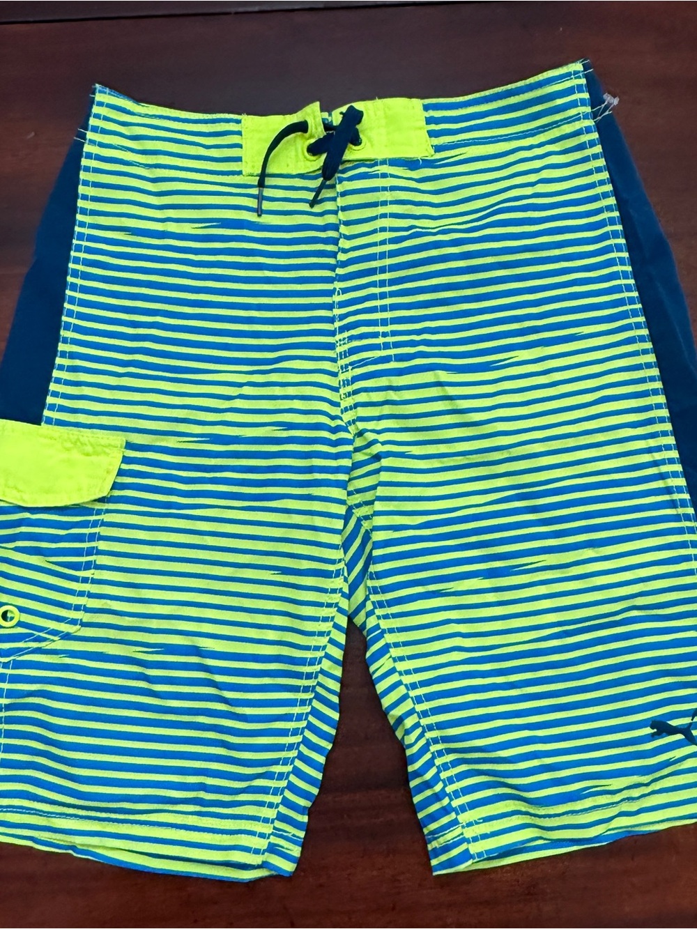 Puma Neon Yellow and Blue Swim Shorts
